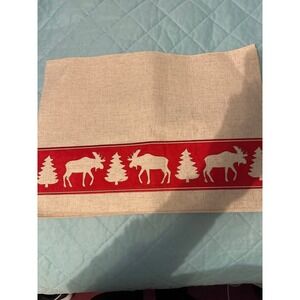 13x18 Saint Nicholas Square placemats Moose and trees set of 4